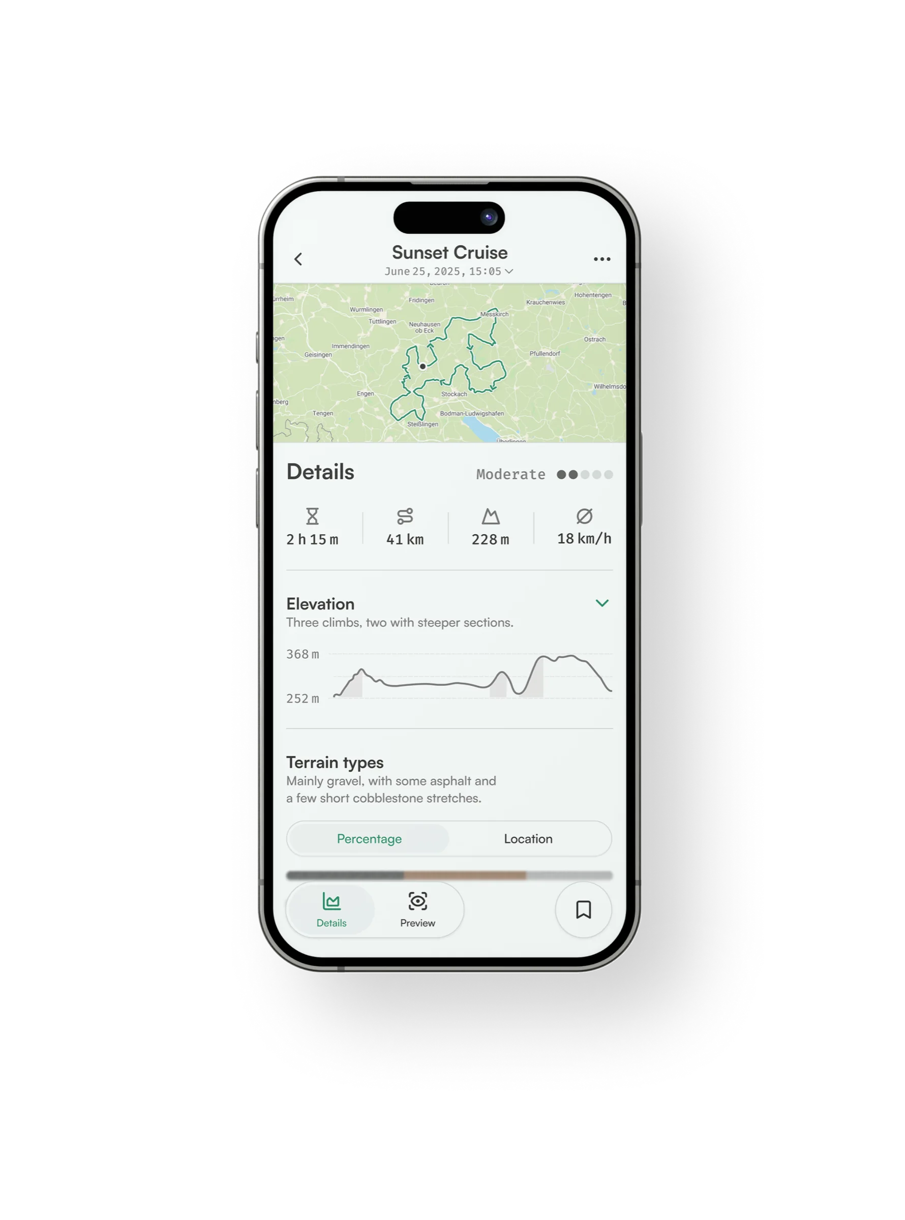 Details screen